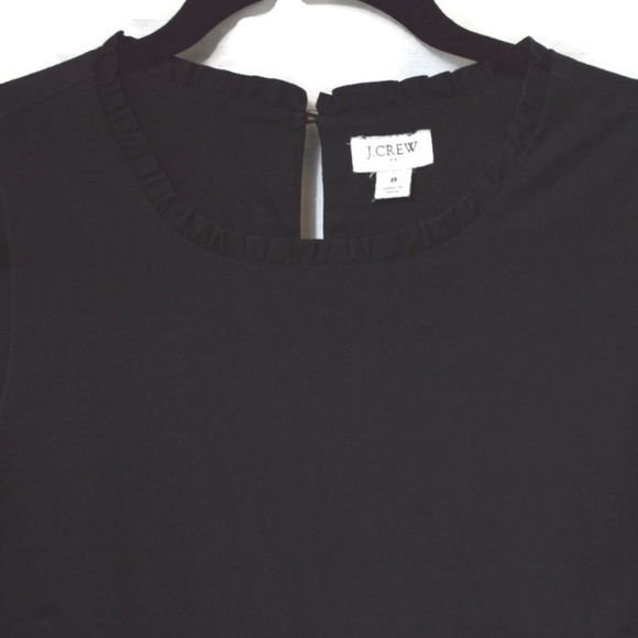 J.Crew Sleeveless Tiered Ruffle Neck Dress Size 8 Cotton Poplin, Pockets, Lined - Picture 8 of 11